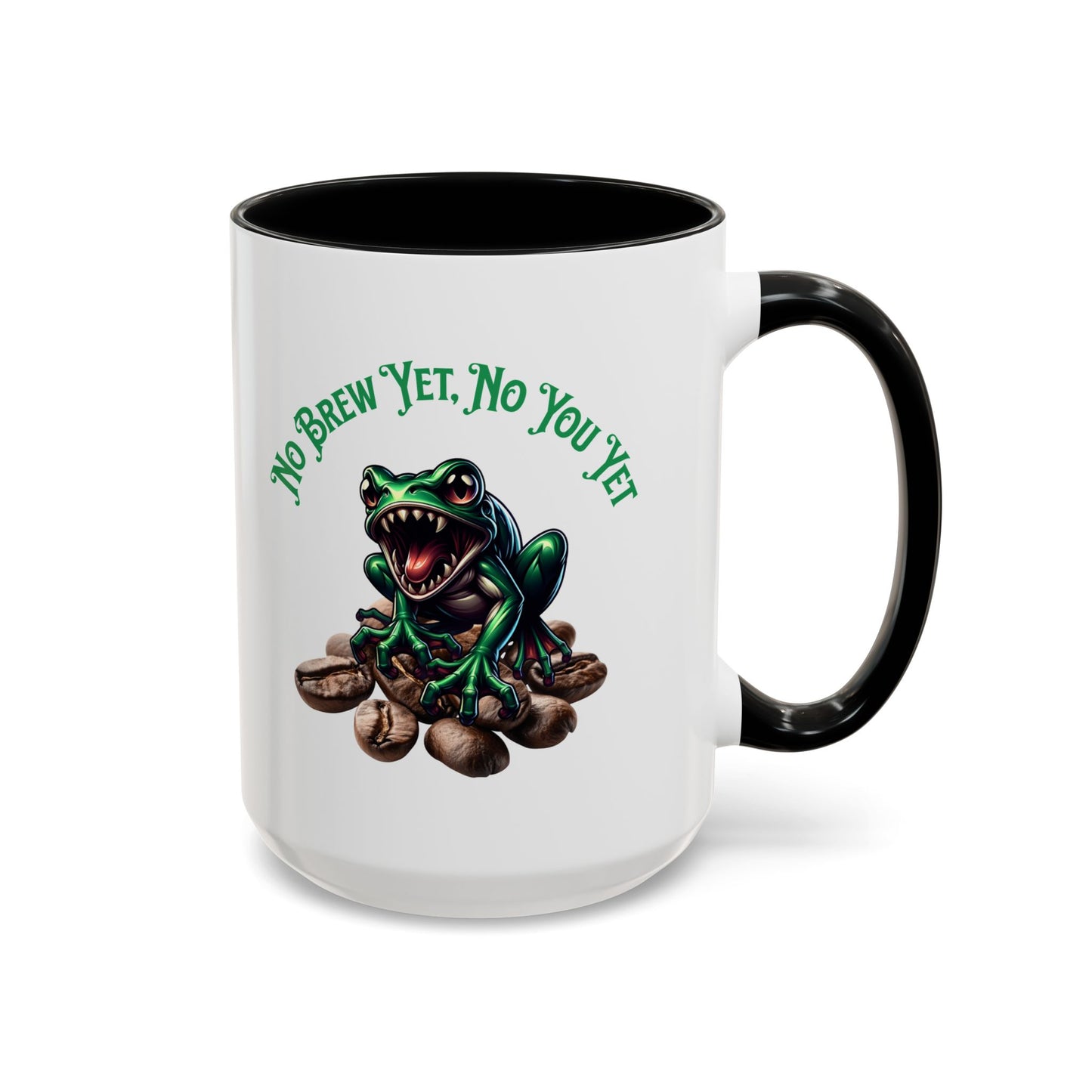 Fang-Toothed Frog Coffee Mug – "No Brew Yet, No You Yet