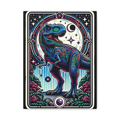 Tyrannosaurus Rex Tarot Card Canvas