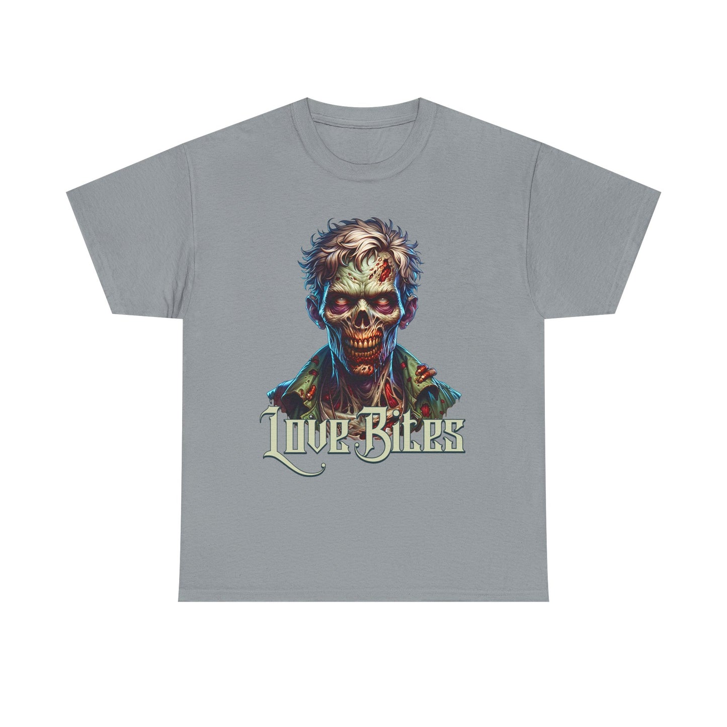 Love Bites Zombie Graphic T-Shirt – Horror & Halloween Tee