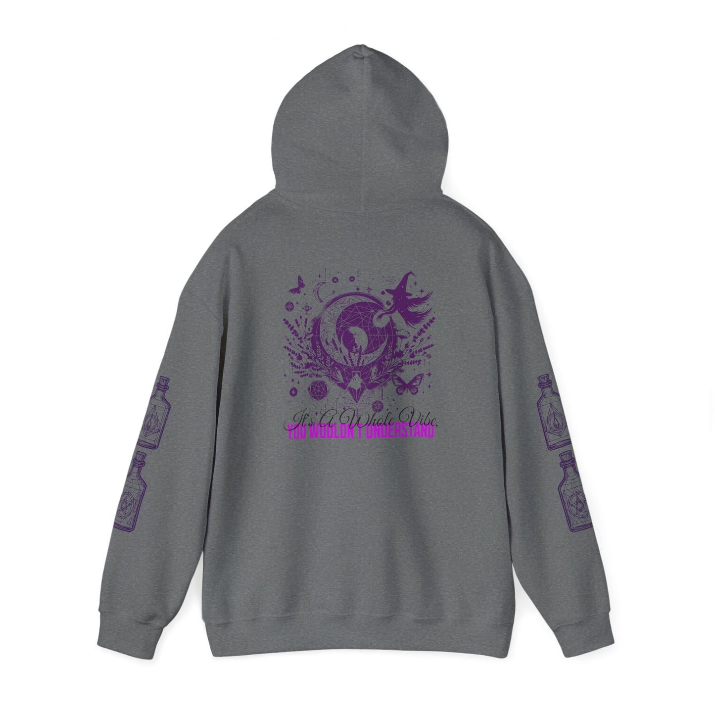 "It's a whole vibe, you wouldn't understand" Celestial Moon & Potions  Gothic Witch Hoodie