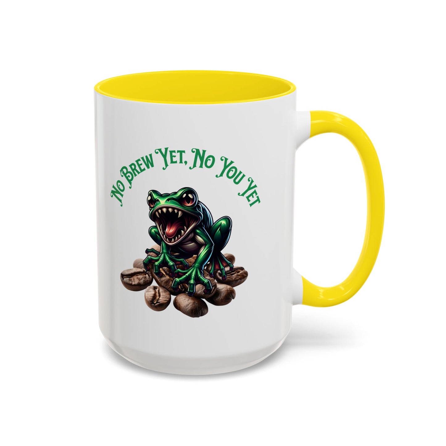 Fang-Toothed Frog Coffee Mug – "No Brew Yet, No You Yet