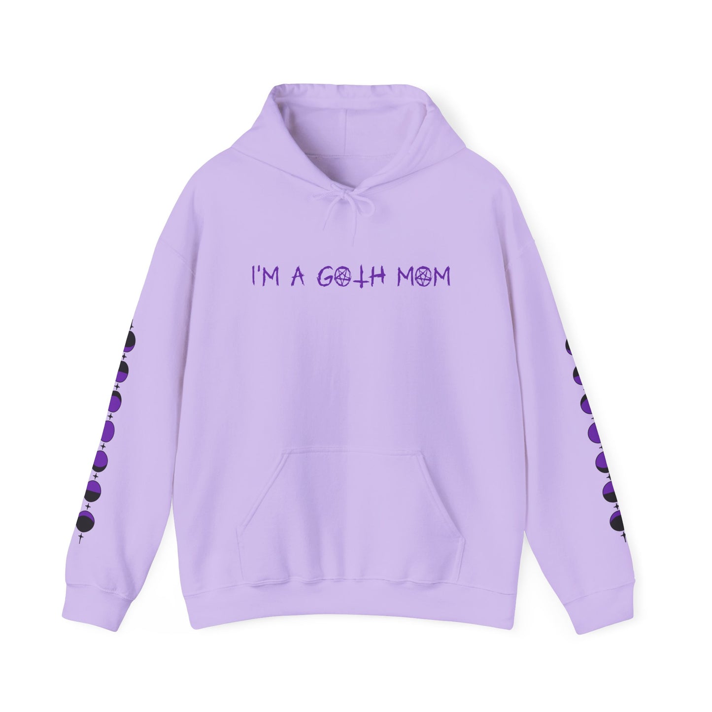 "Goth Moms Molding Little Shadows with Love" Gothic Motherhood Moon Phase Hoodie