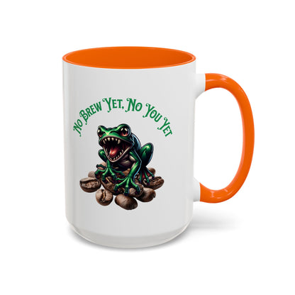 Fang-Toothed Frog Coffee Mug – "No Brew Yet, No You Yet