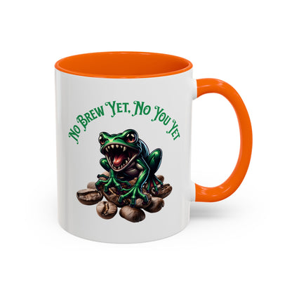 Fang-Toothed Frog Coffee Mug – "No Brew Yet, No You Yet