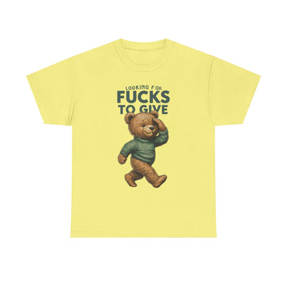 Funny Bear Graphic Tee, Looking For Fucks To Give - Free & Fast Shipping