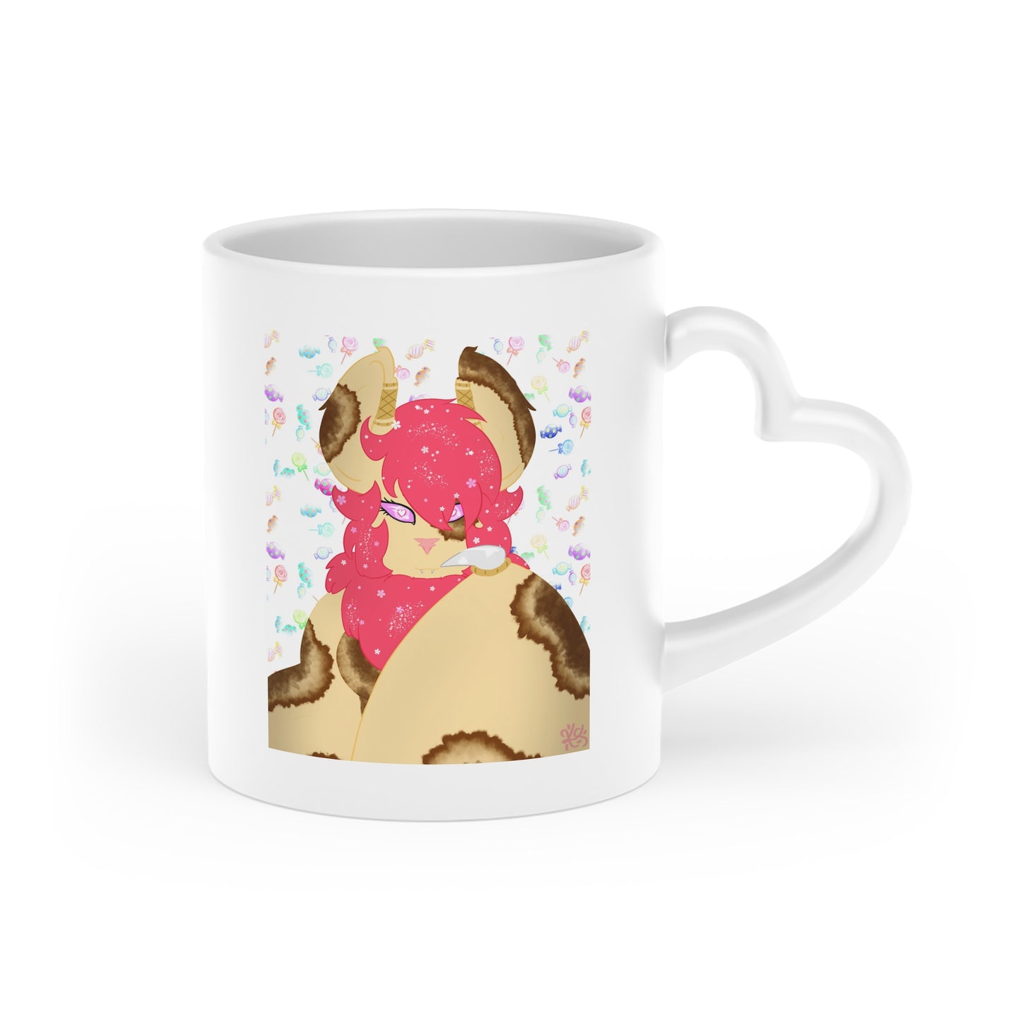 Ice Cream Bat Mug – Cute & Gothic Coffee Cup with Heart-Shaped Handle