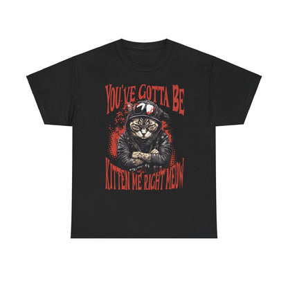 Tattooed Cat Graphic Tee, Cotton T-Shirt, Sunglasses & Leather Jacket (S-5XL) | Murky Creek Creations