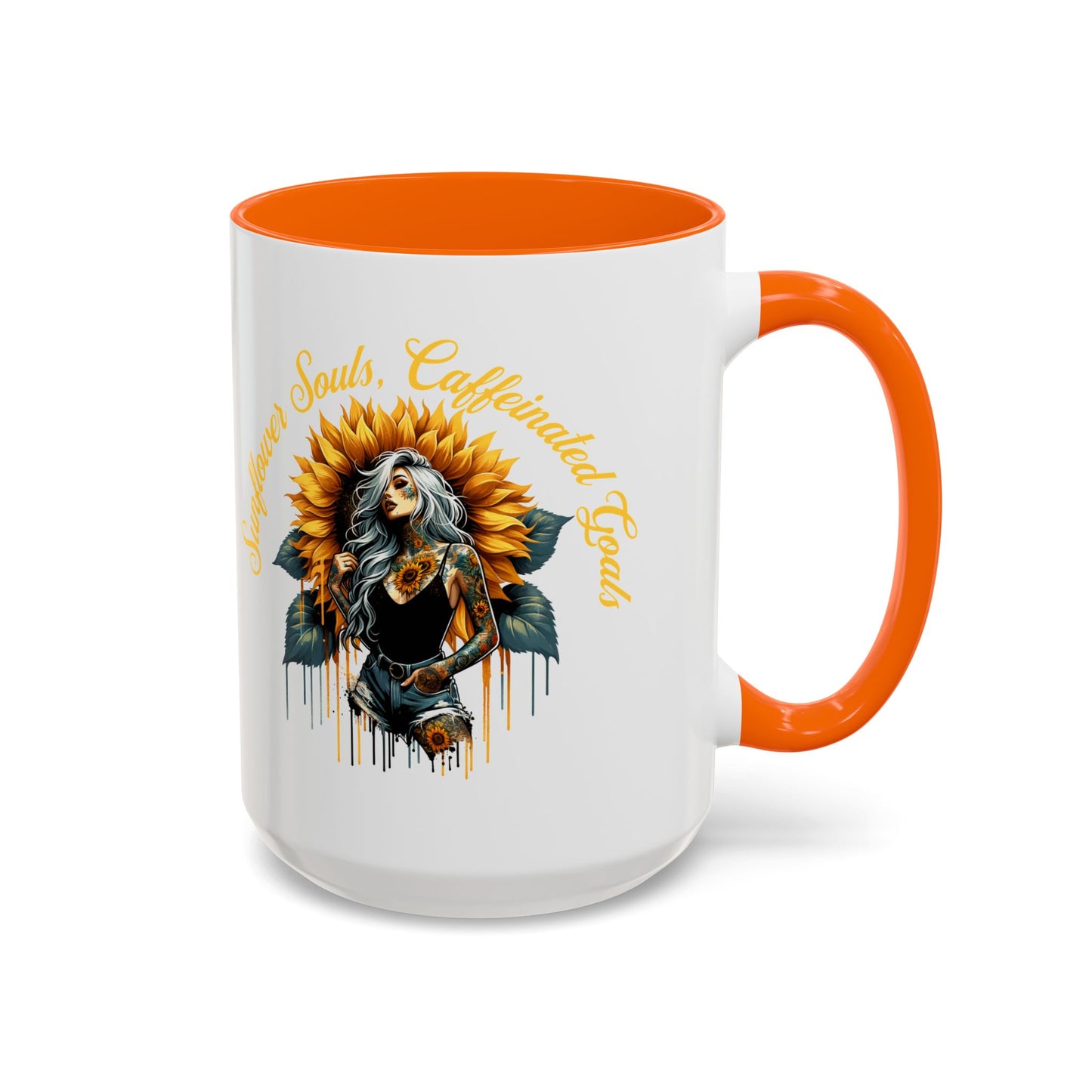 Sunflower Girl Tattoo Coffee Mug