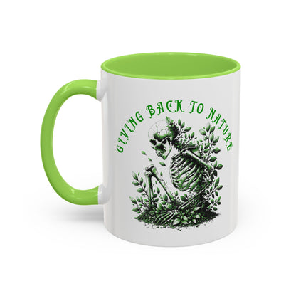 Skeleton Coffee Mug – "Giving Back to Nature"