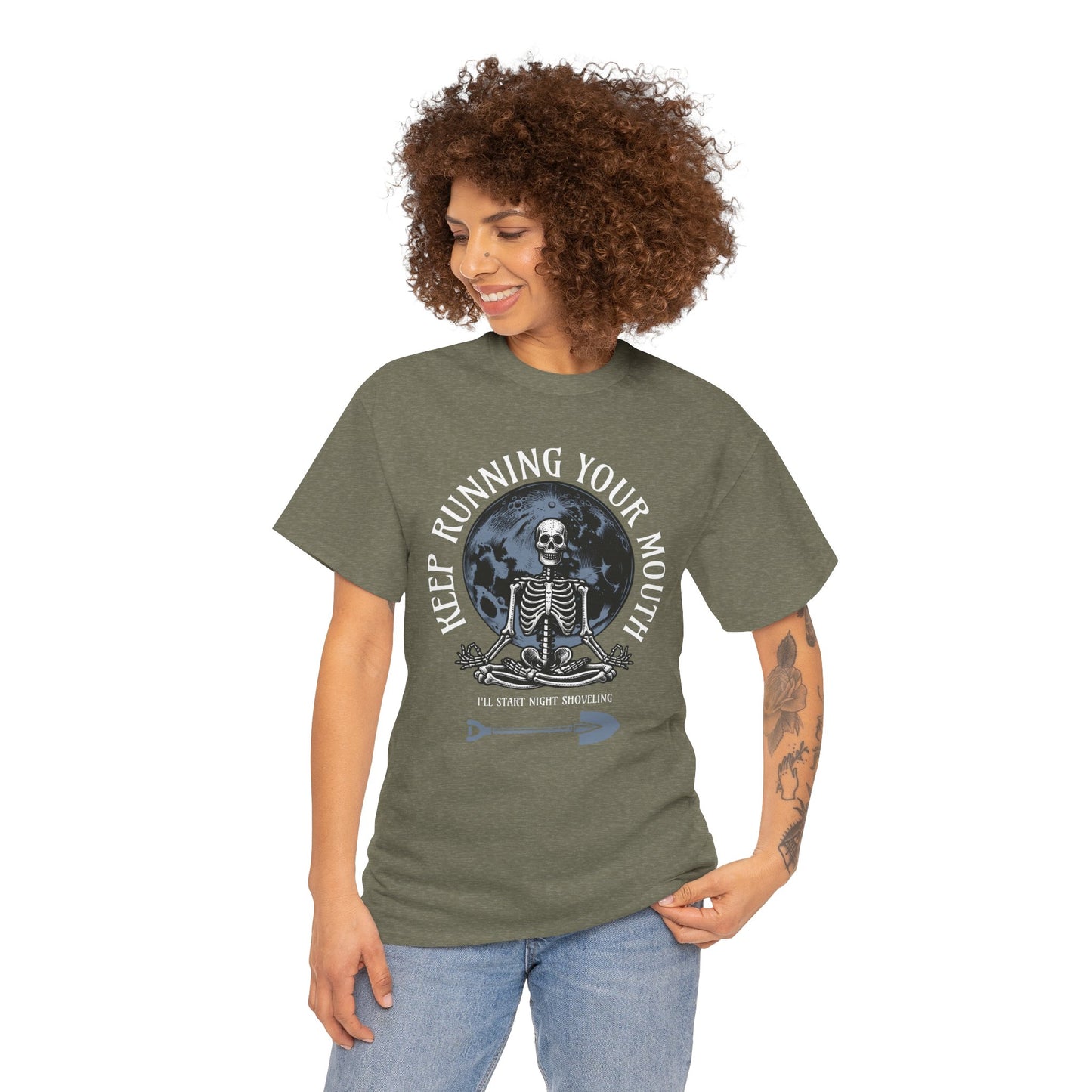 Night Shoveling Skeleton T-Shirt