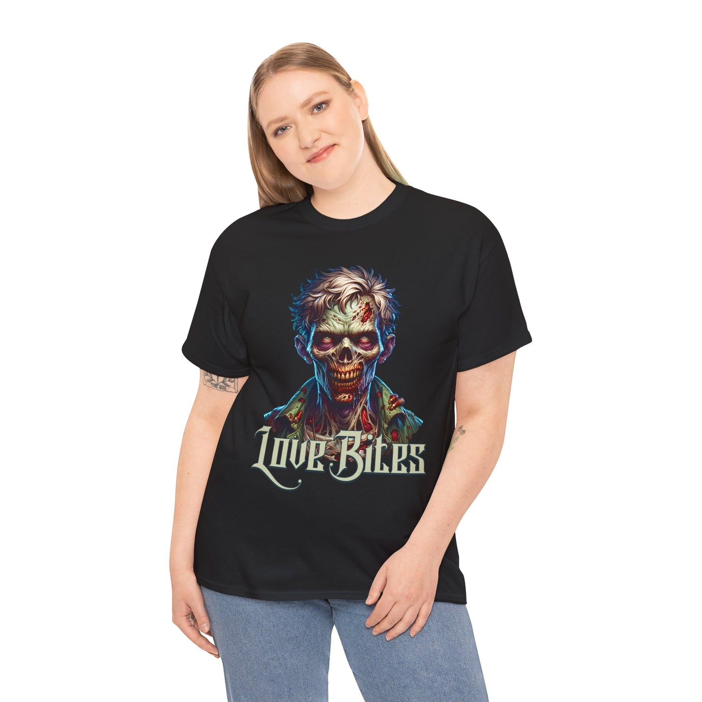 Love Bites Zombie Graphic T-Shirt – Horror & Halloween Tee