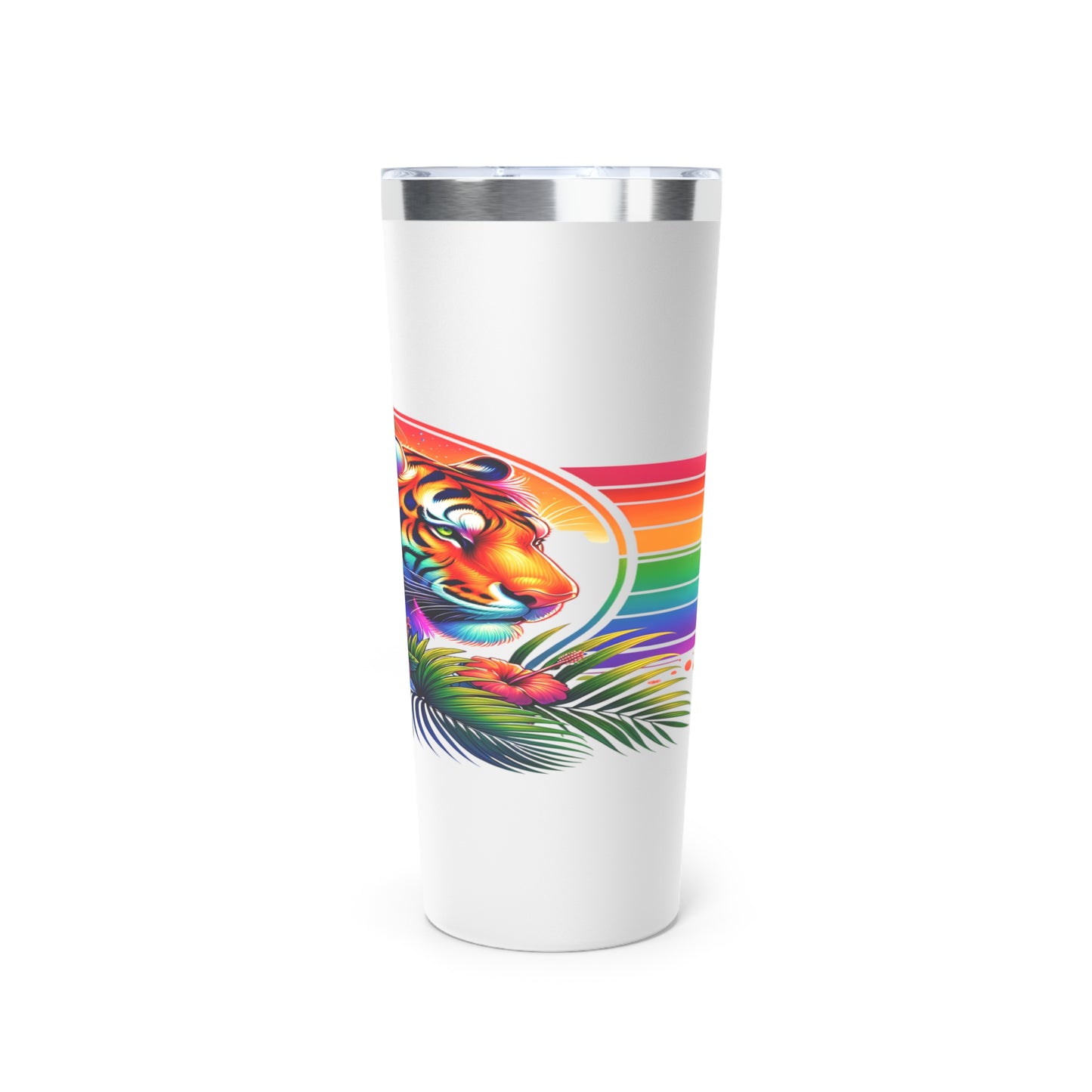 Tiger & Hibiscus 22oz Tumbler – Bold & Stylish Drinkware