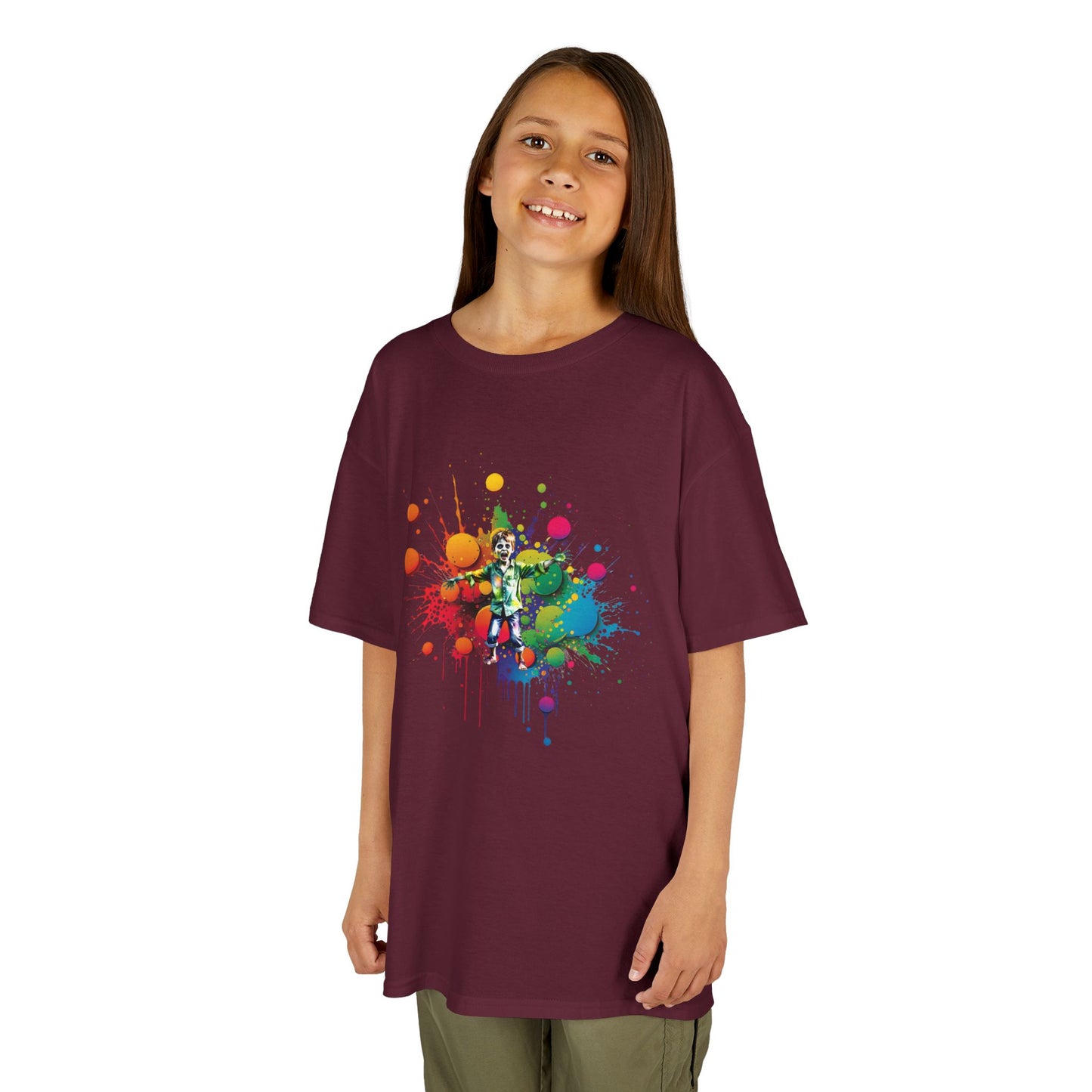 Kids Zombie Paint Splatter T-Shirt – Fun & Spooky Graphic Tee