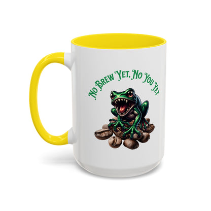 Fang-Toothed Frog Coffee Mug – "No Brew Yet, No You Yet