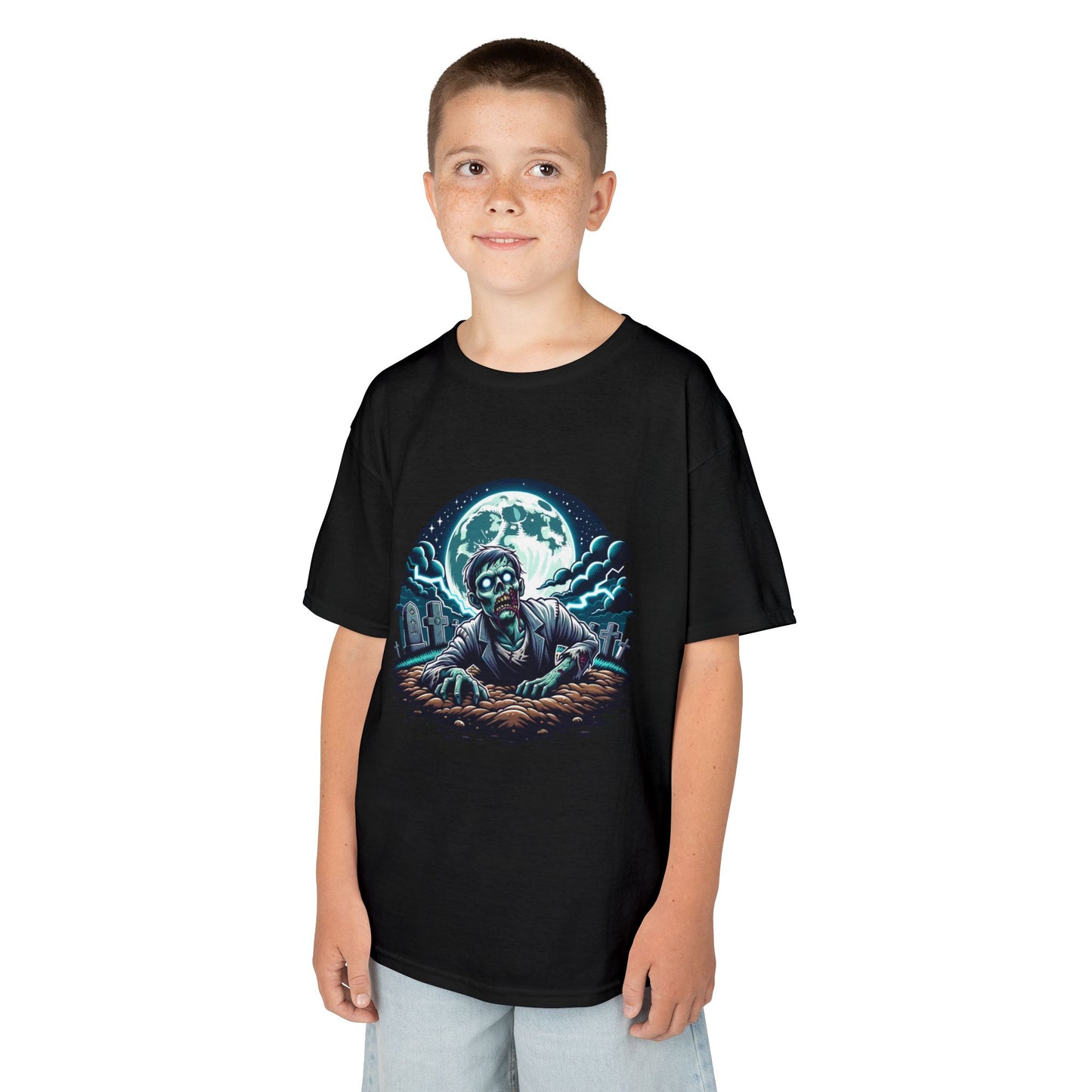 Zombie Graveyard Graphic Kids T-Shirt