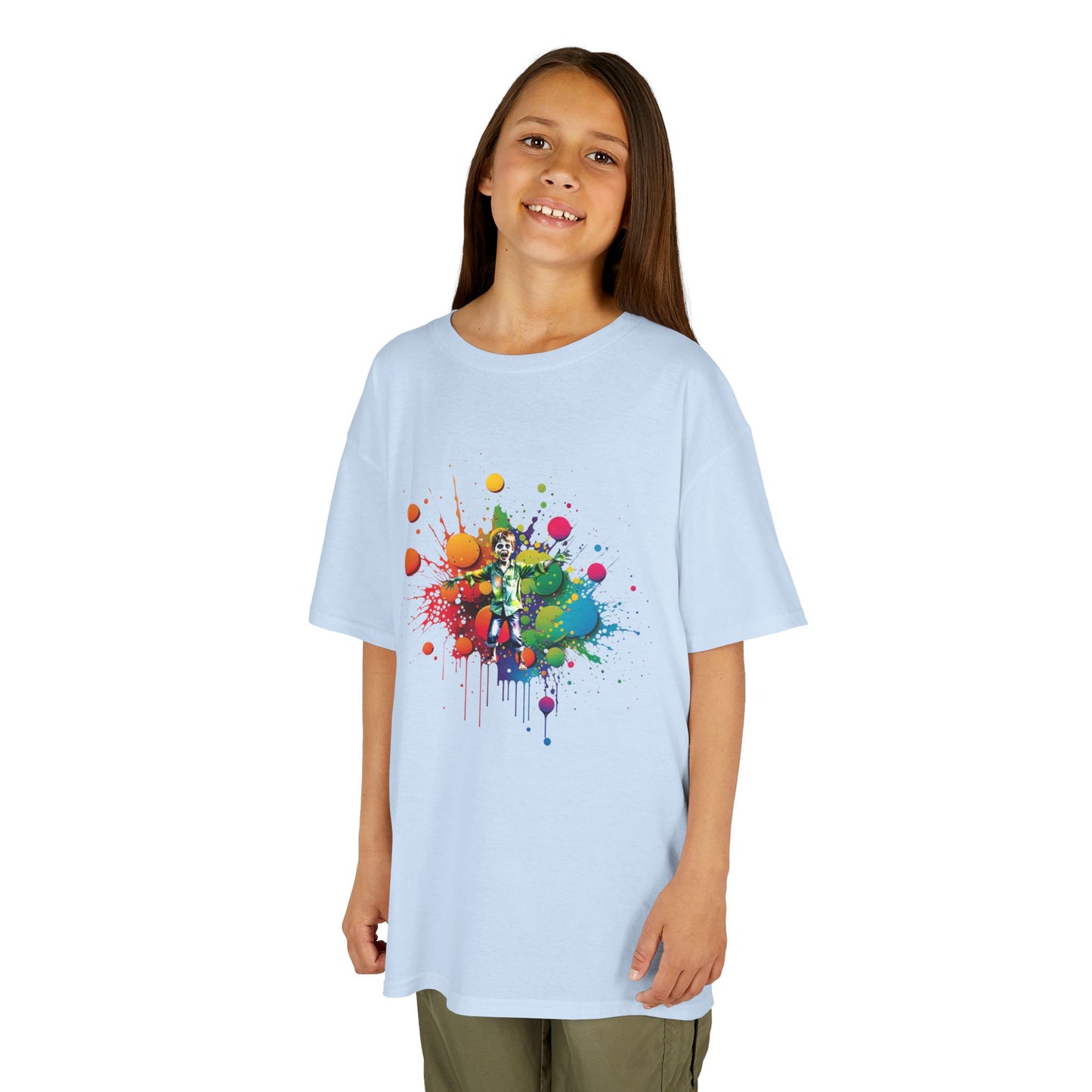 Kids Zombie Paint Splatter T-Shirt – Fun & Spooky Graphic Tee