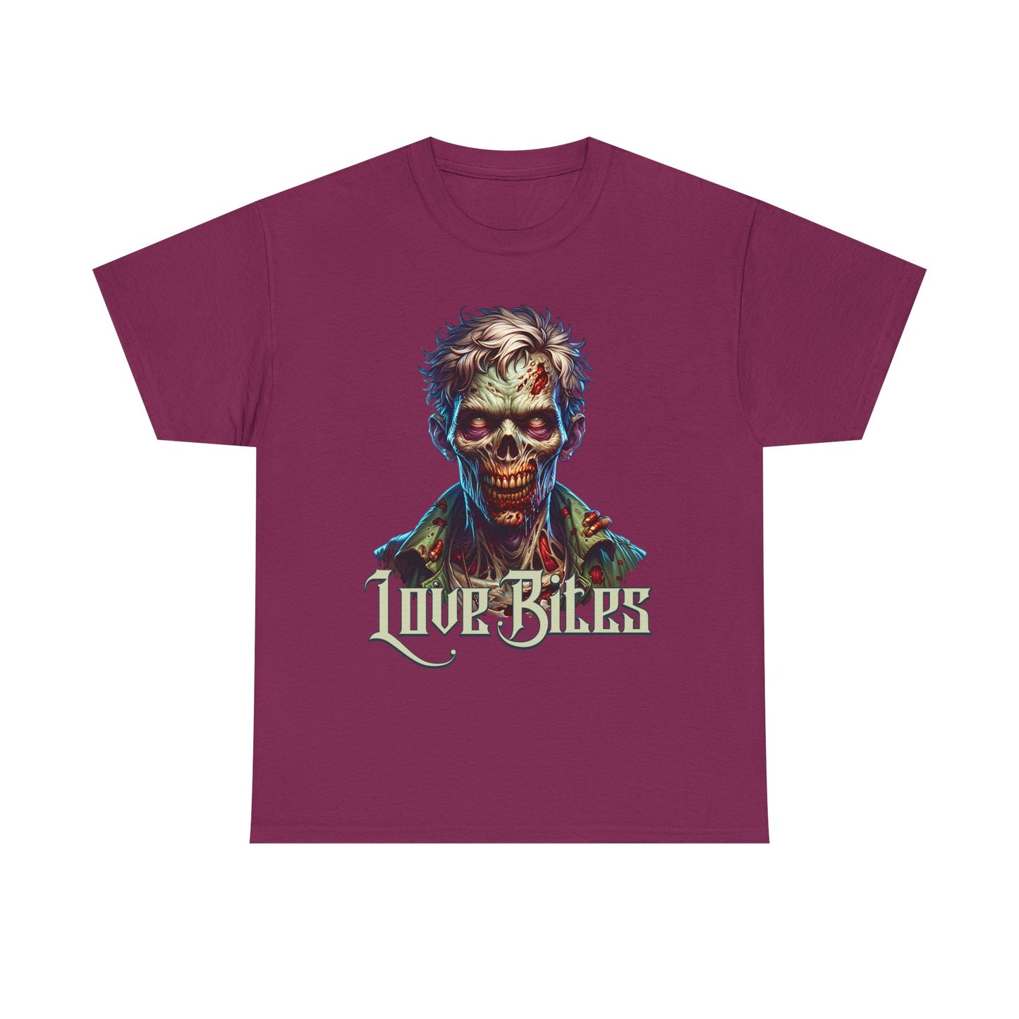 Love Bites Zombie Graphic T-Shirt – Horror & Halloween Tee