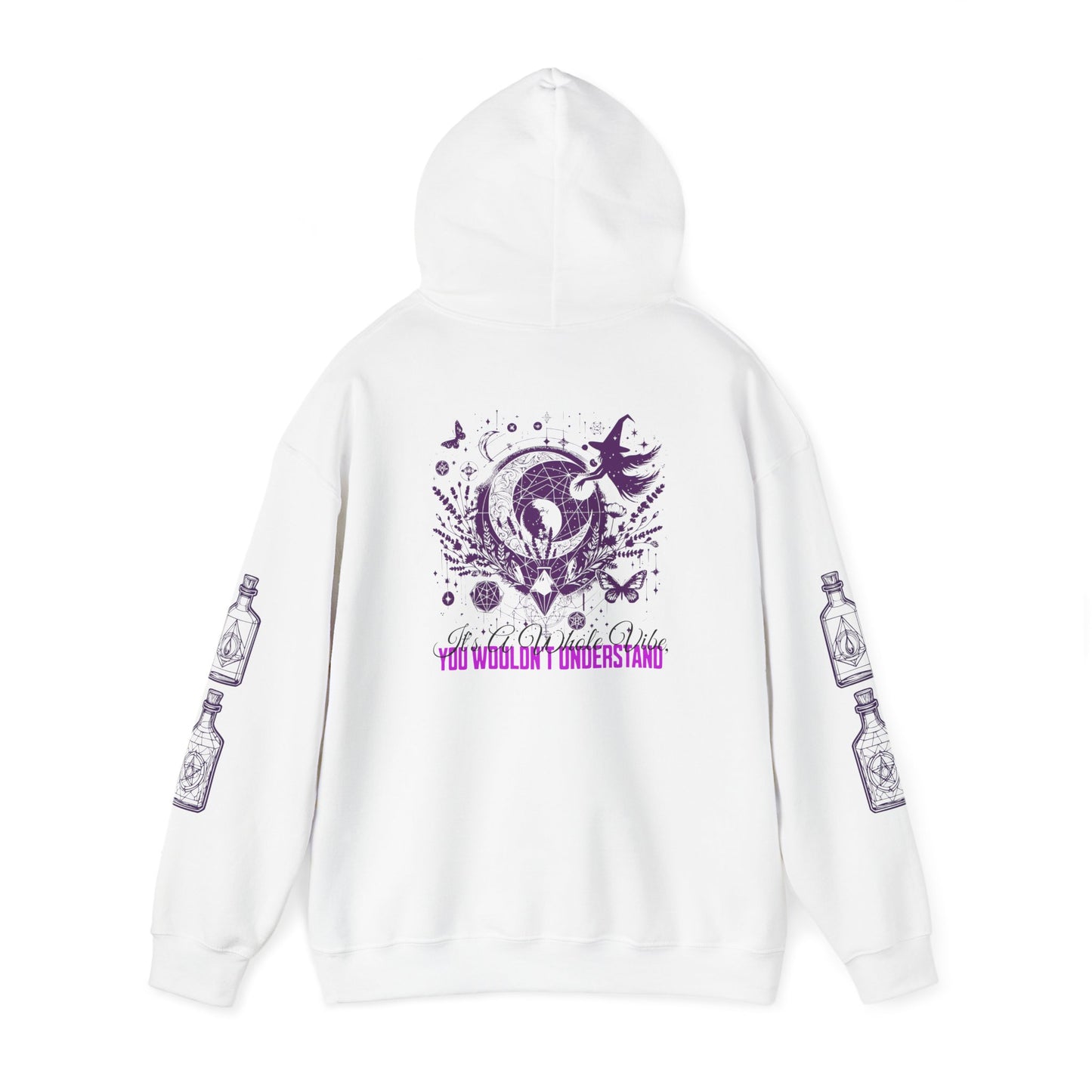 "It's a whole vibe, you wouldn't understand" Celestial Moon & Potions  Gothic Witch Hoodie