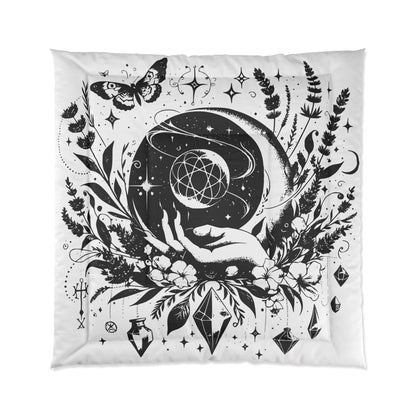 Celestial Witch Mystical Moon, Potion Bottles & Gothic Design Comforter