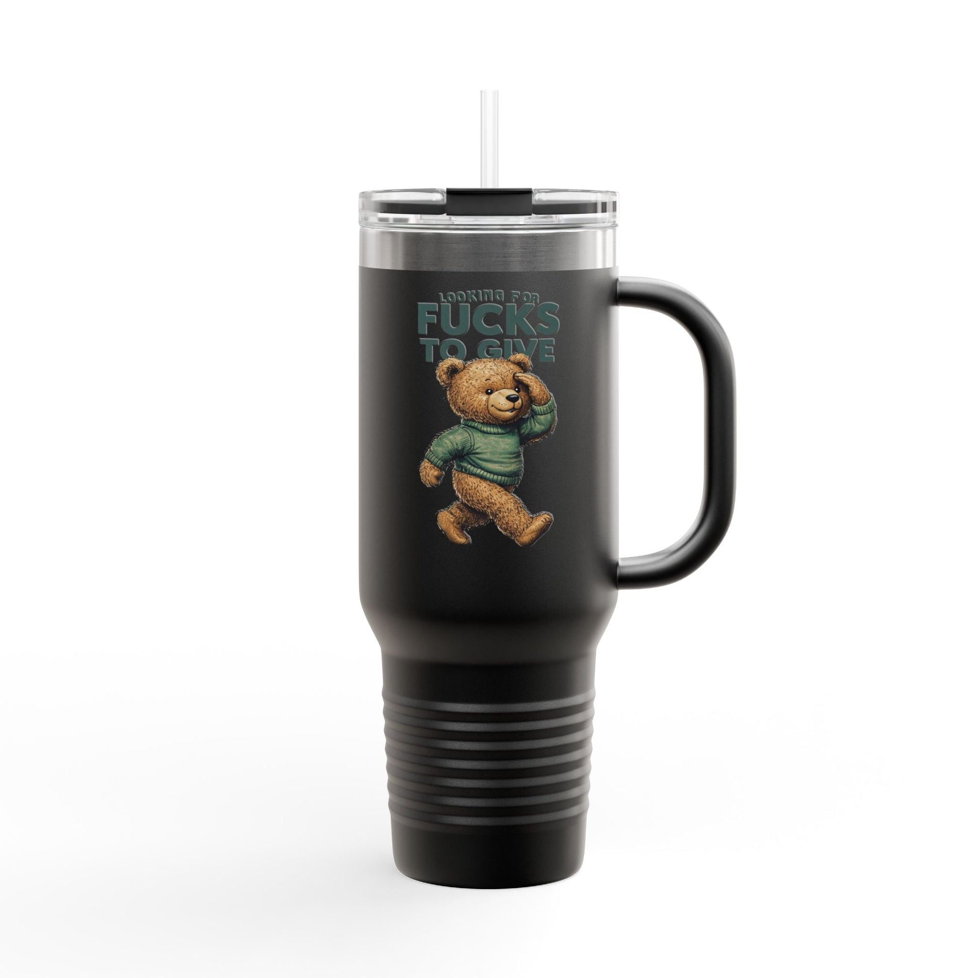 Funny Bear Insulated 40oz Travel Mug, Looking for Fvcks to Give, Free Shipping | Murky Creek Creations