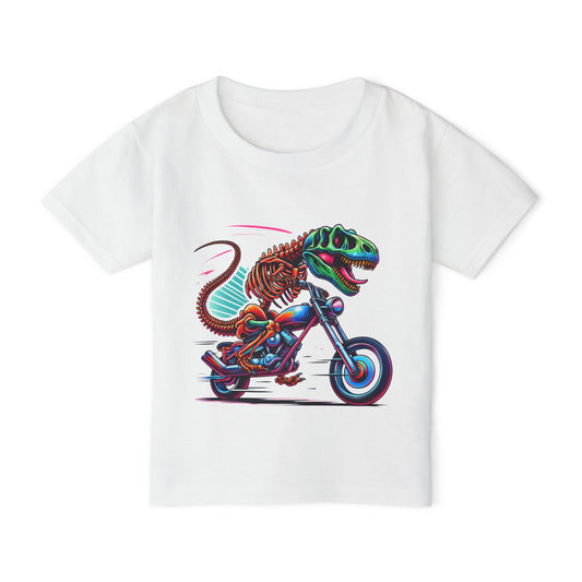 T-Rex Riding Motorcycle Toddler T-Shirt