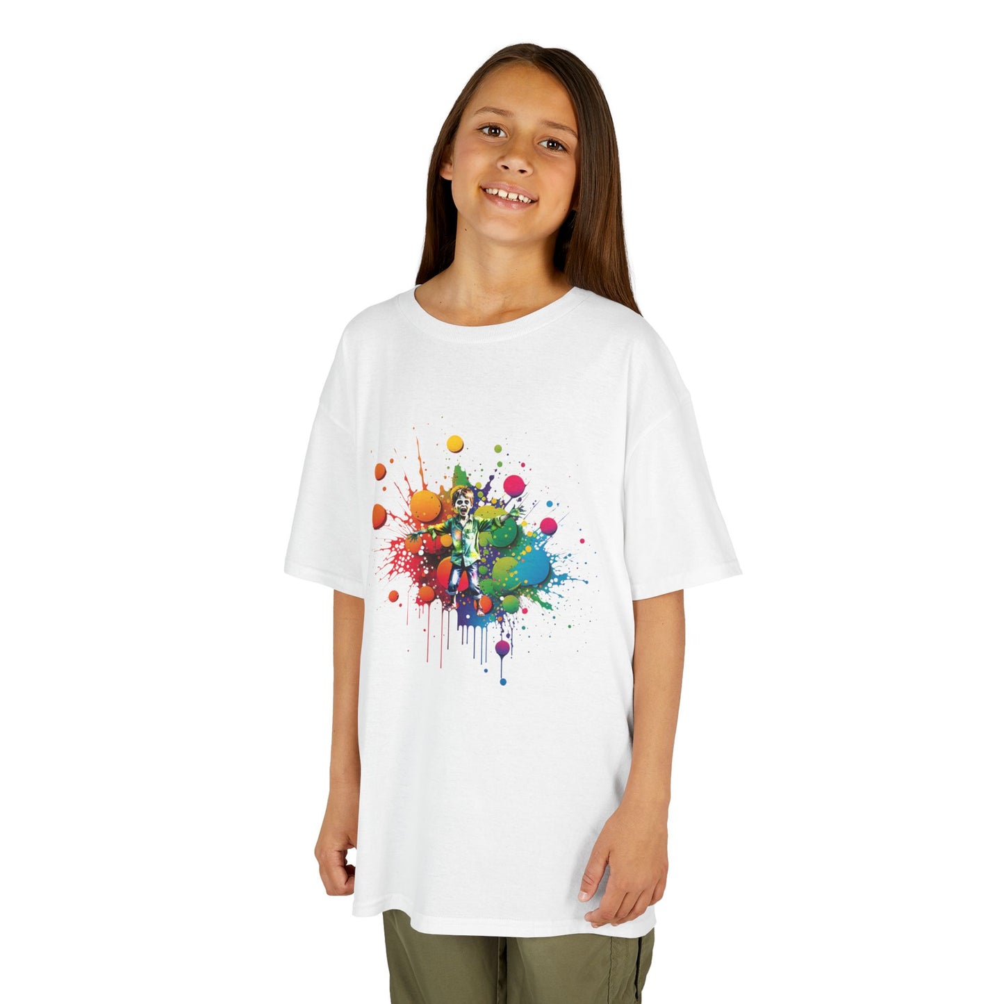 Kids Zombie Paint Splatter T-Shirt – Fun & Spooky Graphic Tee