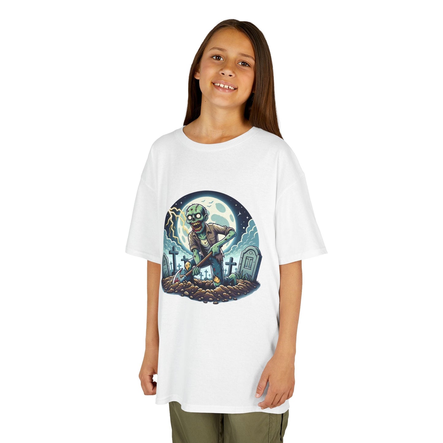 Kids Zombie Gravedigger Graphic T-Shirt - Fun Halloween Tee - Free Shipping! | Murky Creek Creations