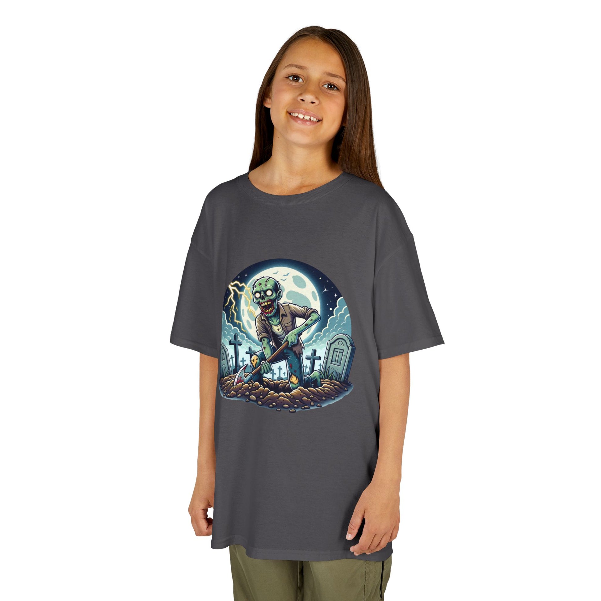 Kids Zombie Gravedigger Graphic T-Shirt - Fun Halloween Tee - Free Shipping! | Murky Creek Creations