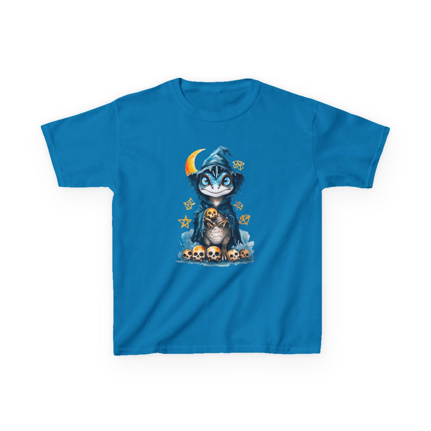 Blue Raptor Wizard Magic Graphic Kids Tee