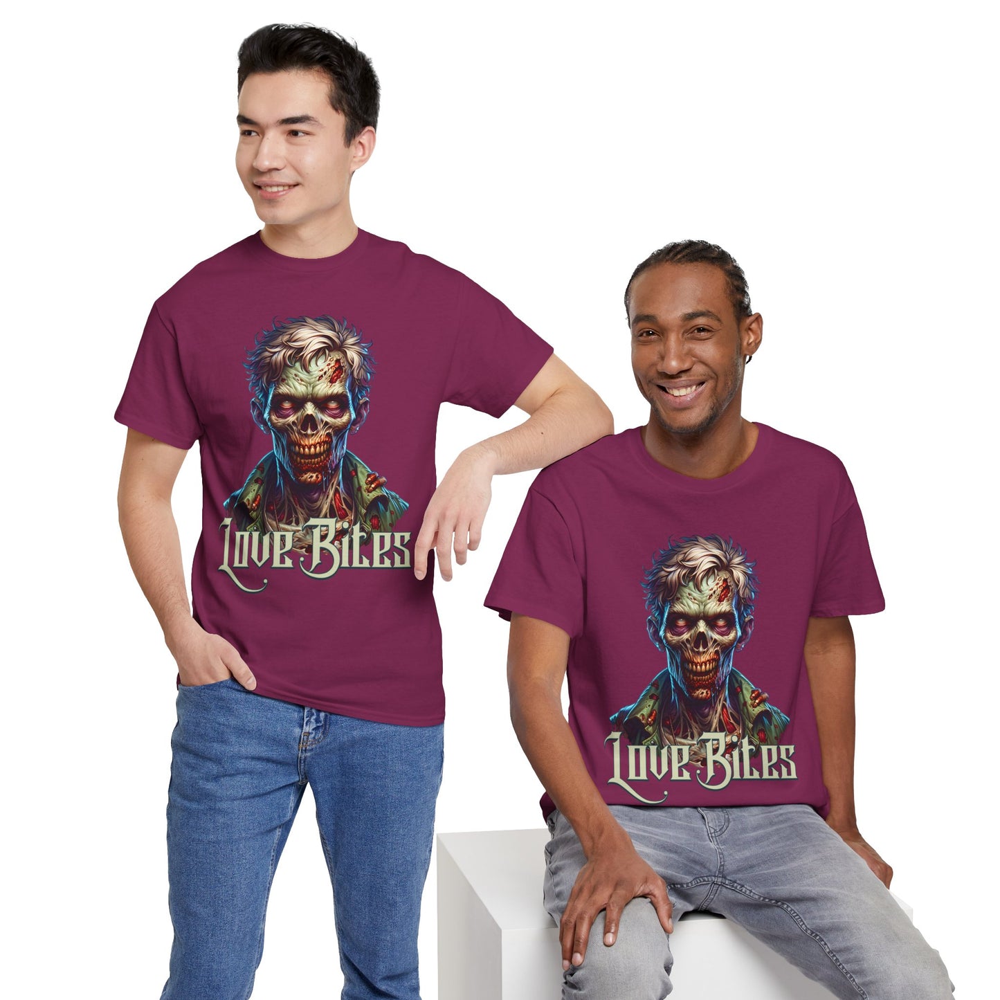 Love Bites Zombie Graphic T-Shirt – Horror & Halloween Tee