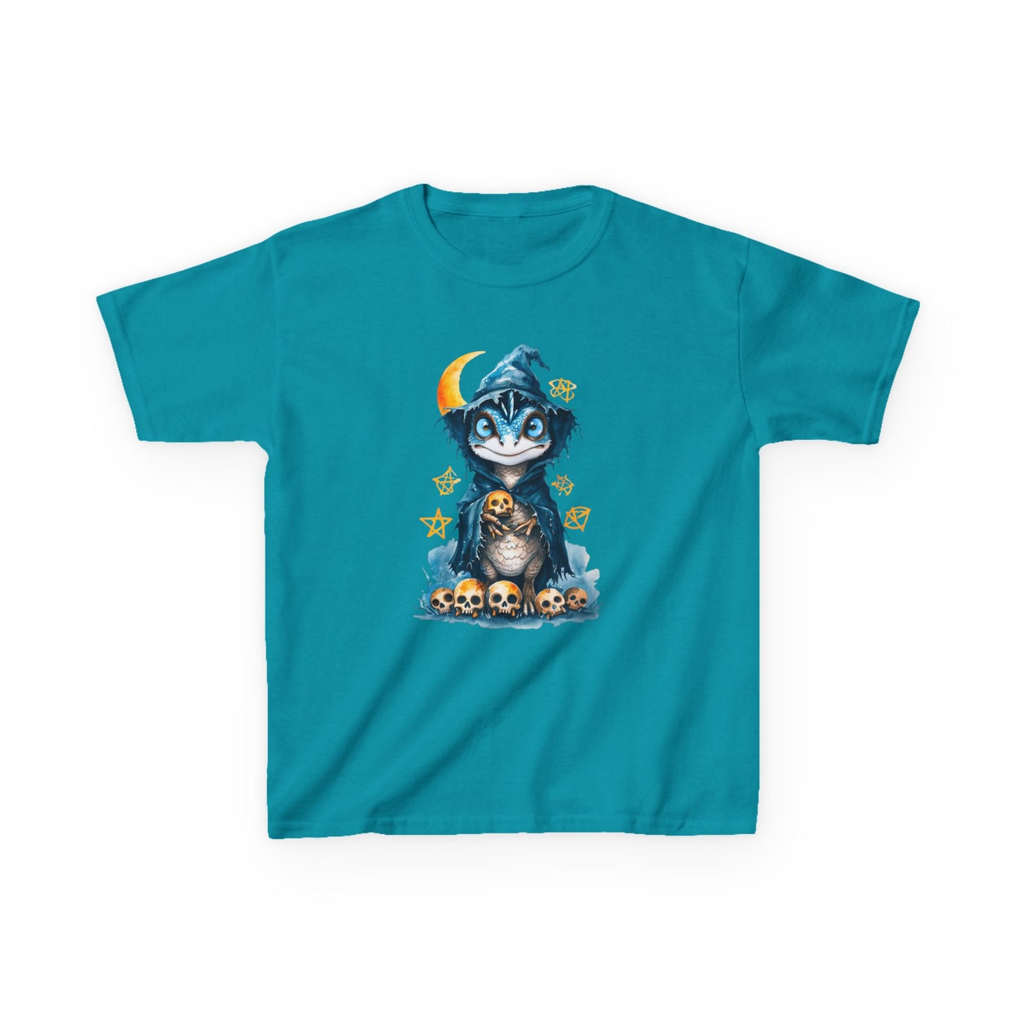 Blue Raptor Wizard Magic Graphic Kids Tee