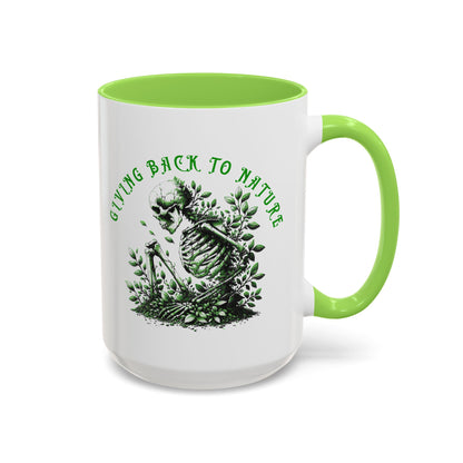 Skeleton Coffee Mug – "Giving Back to Nature"