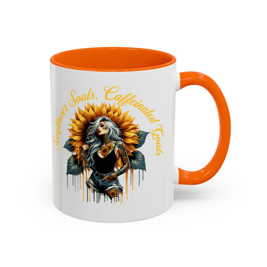 Sunflower Girl Tattoo Coffee Mug