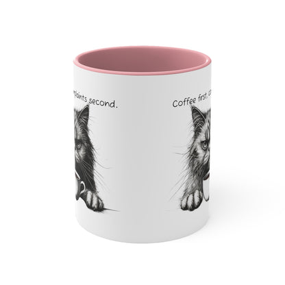 Coffee First, Complaint Second Grumpy Cat Mug