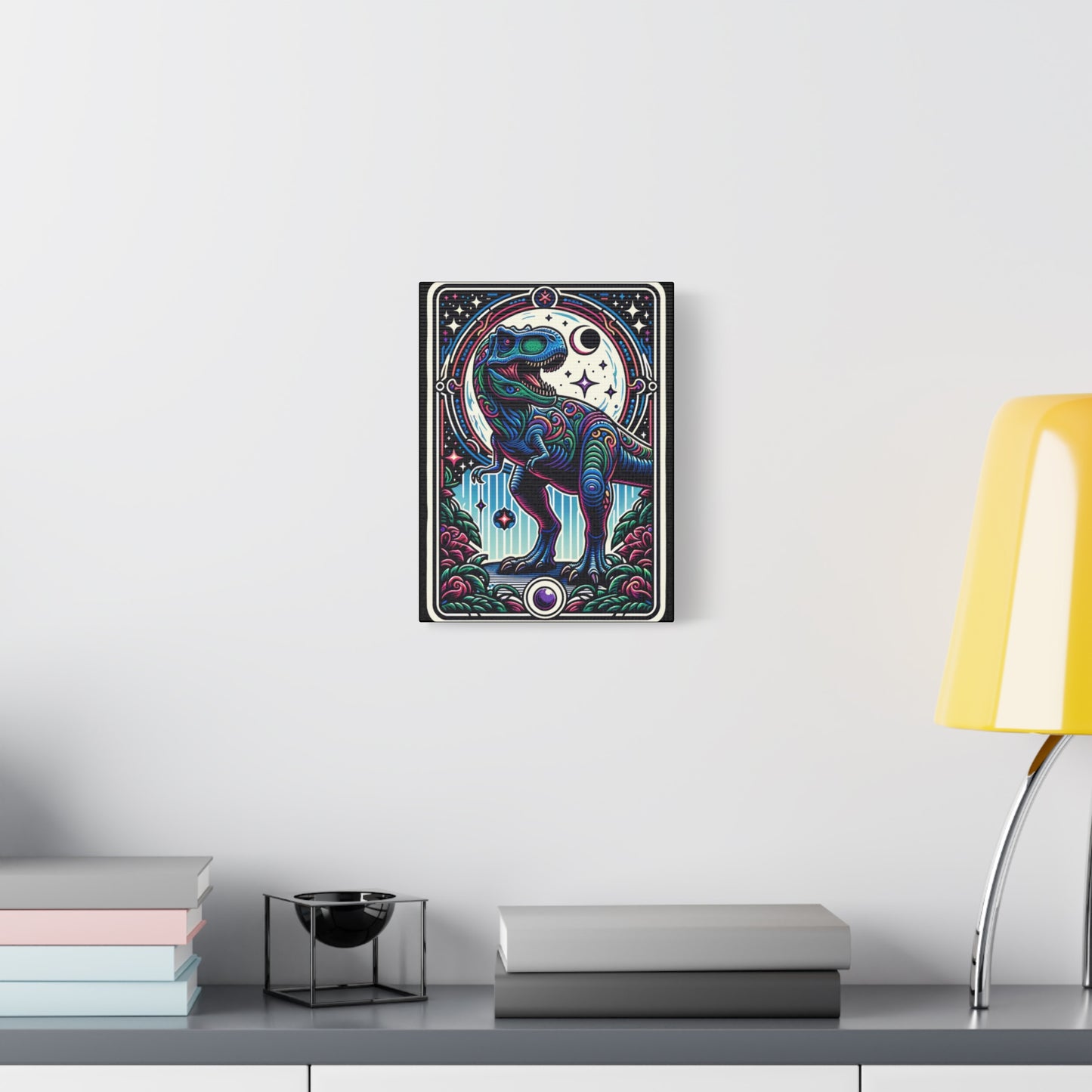 Tyrannosaurus Rex Tarot Card Canvas