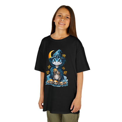 Blue Raptor Wizard Magic Graphic Kids Tee