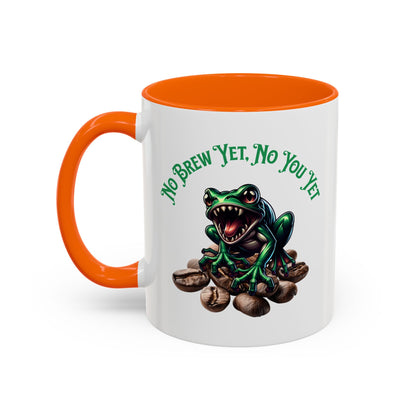 Fang-Toothed Frog Coffee Mug – "No Brew Yet, No You Yet