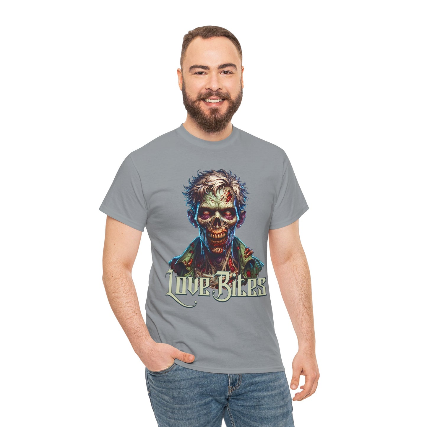 Love Bites Zombie Graphic T-Shirt – Horror & Halloween Tee