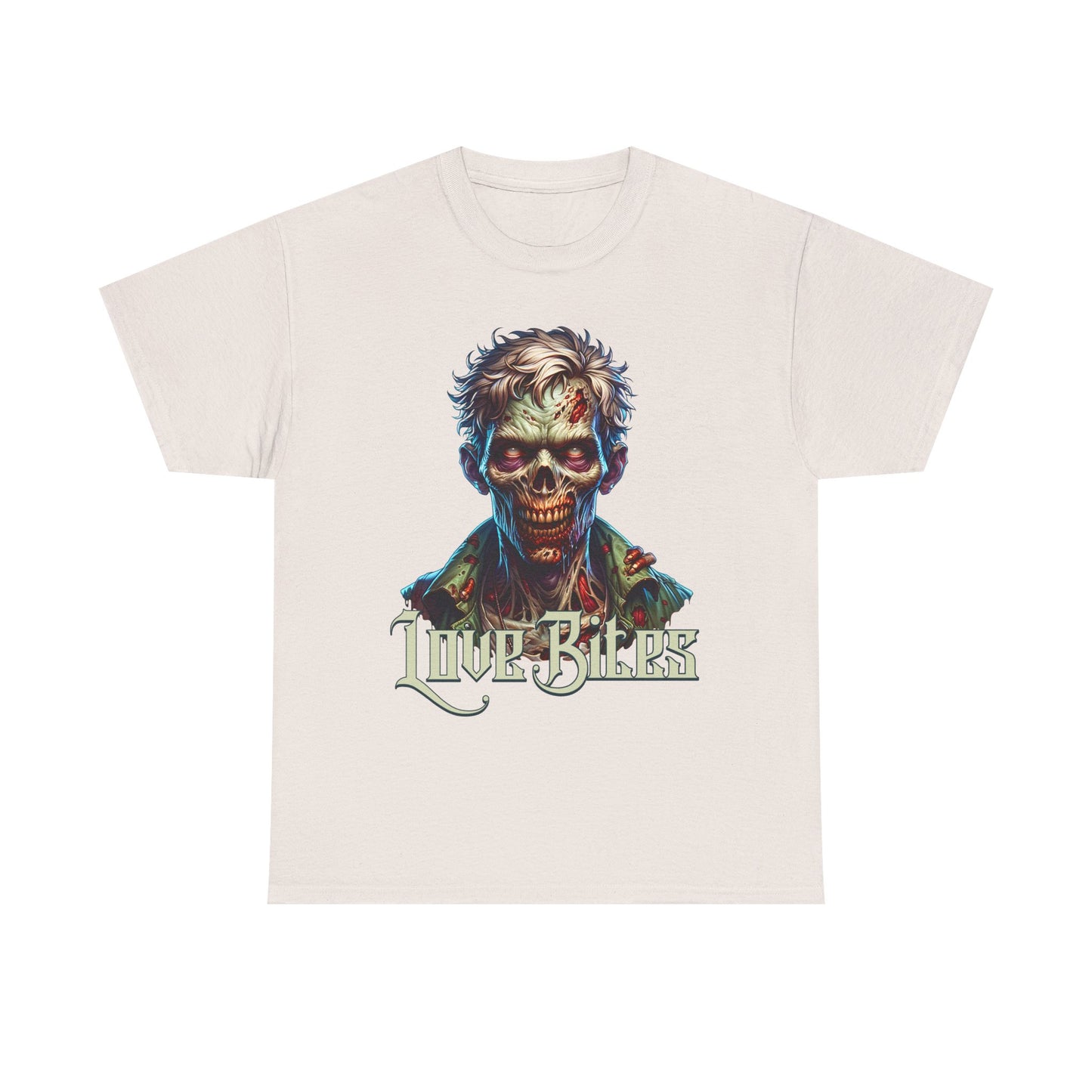 Love Bites Zombie Graphic T-Shirt – Horror & Halloween Tee