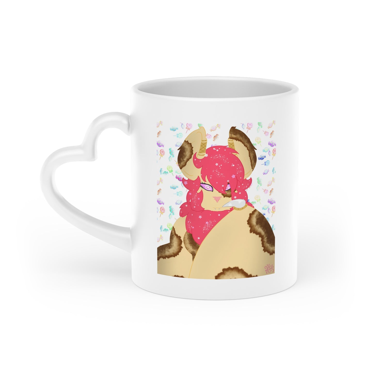 Ice Cream Bat Mug – Cute & Gothic Coffee Cup with Heart-Shaped Handle