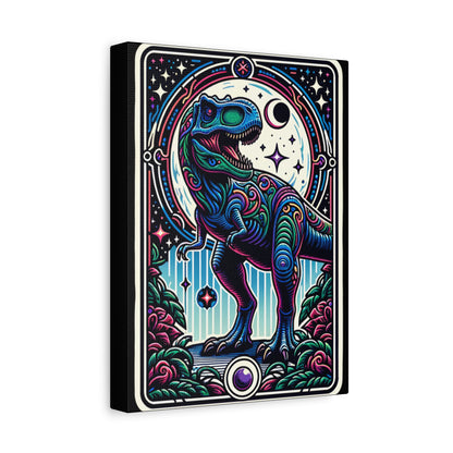 Tyrannosaurus Rex Tarot Card Canvas