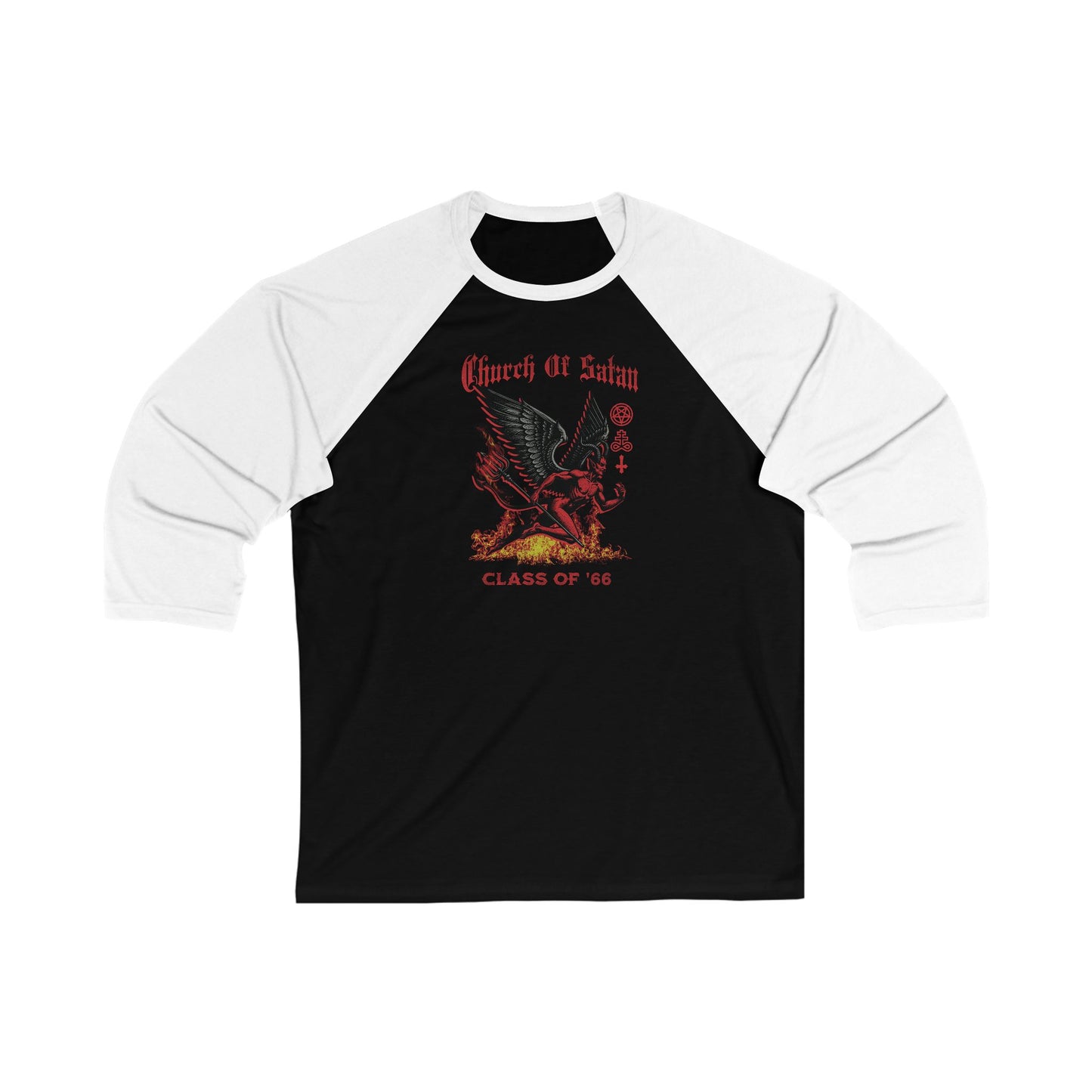 Church of Satan Class of '66 3\4 Sleeve Baseball Tee