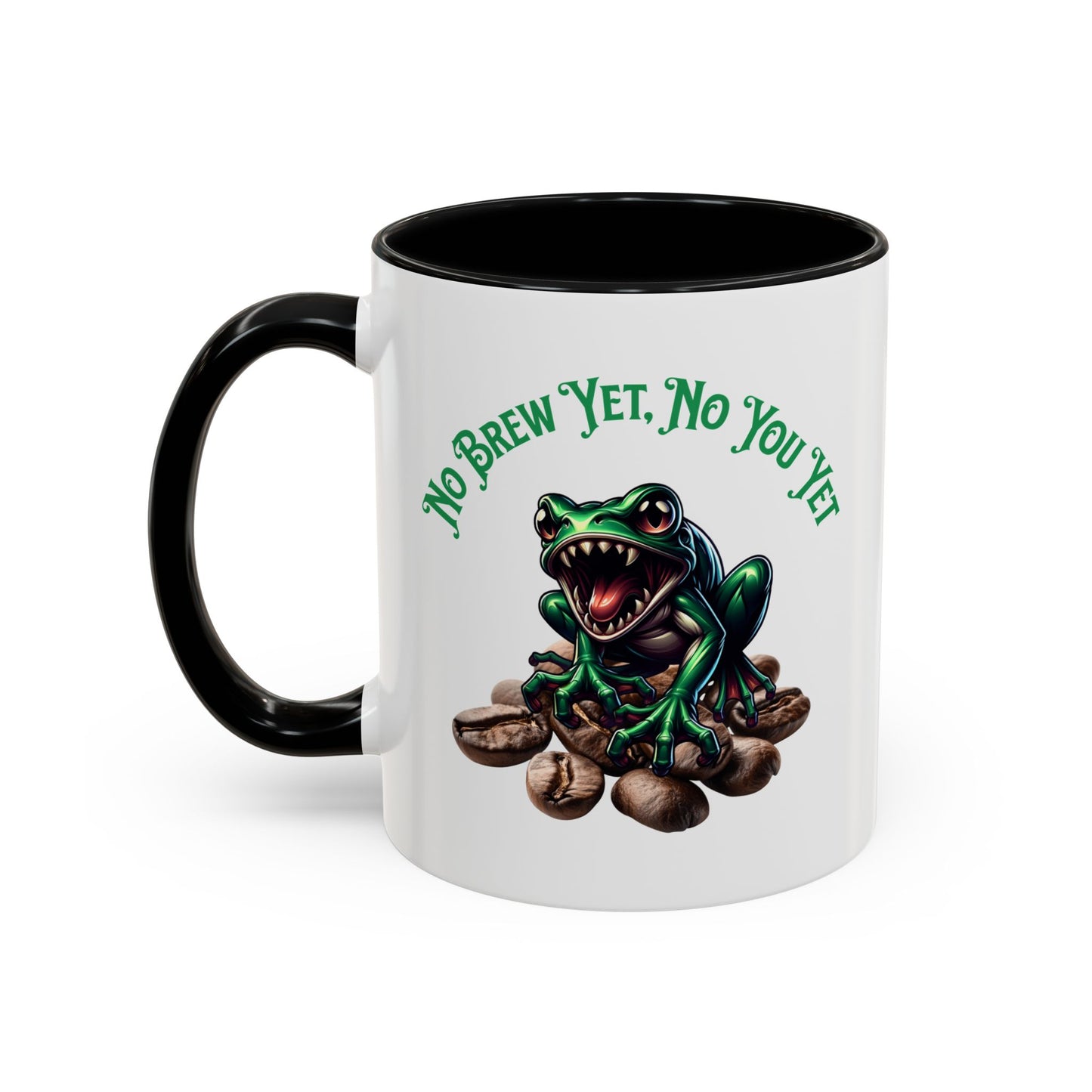 Fang-Toothed Frog Coffee Mug – "No Brew Yet, No You Yet