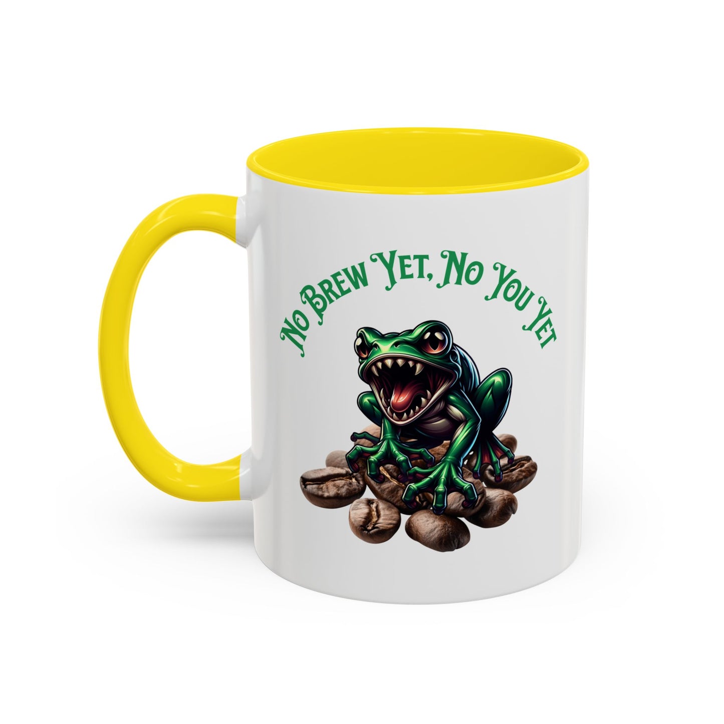 Fang-Toothed Frog Coffee Mug – "No Brew Yet, No You Yet