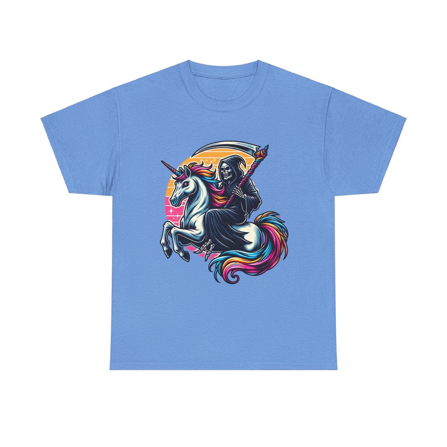 Grim Reaper with Rainbow Scythe Unicorn T-Shirt