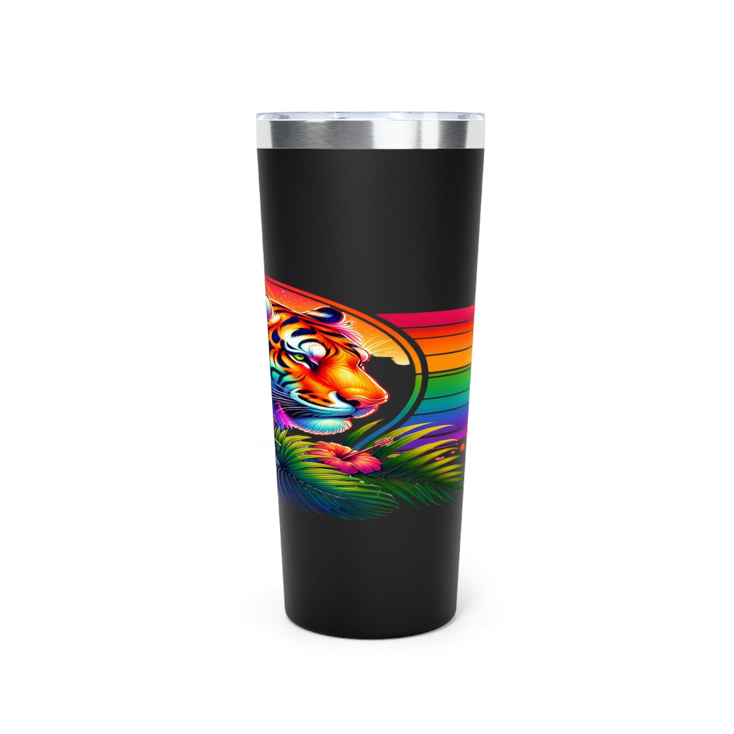 Tiger & Hibiscus 22oz Tumbler – Bold & Stylish Drinkware