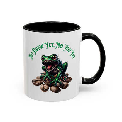 Fang-Toothed Frog Coffee Mug – "No Brew Yet, No You Yet