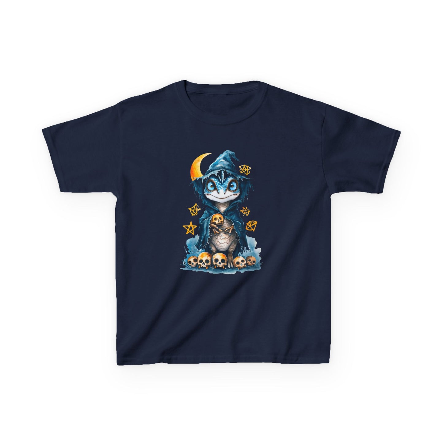 Blue Raptor Wizard Magic Graphic Kids Tee