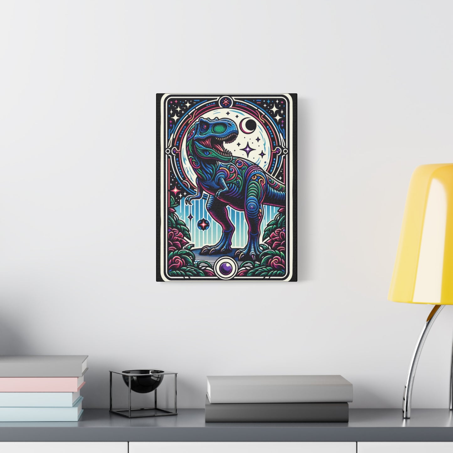 Tyrannosaurus Rex Tarot Card Canvas