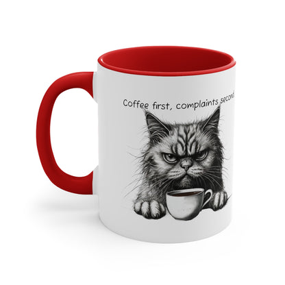 Coffee First, Complaint Second Grumpy Cat Mug